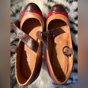Aldo leather heels shoes